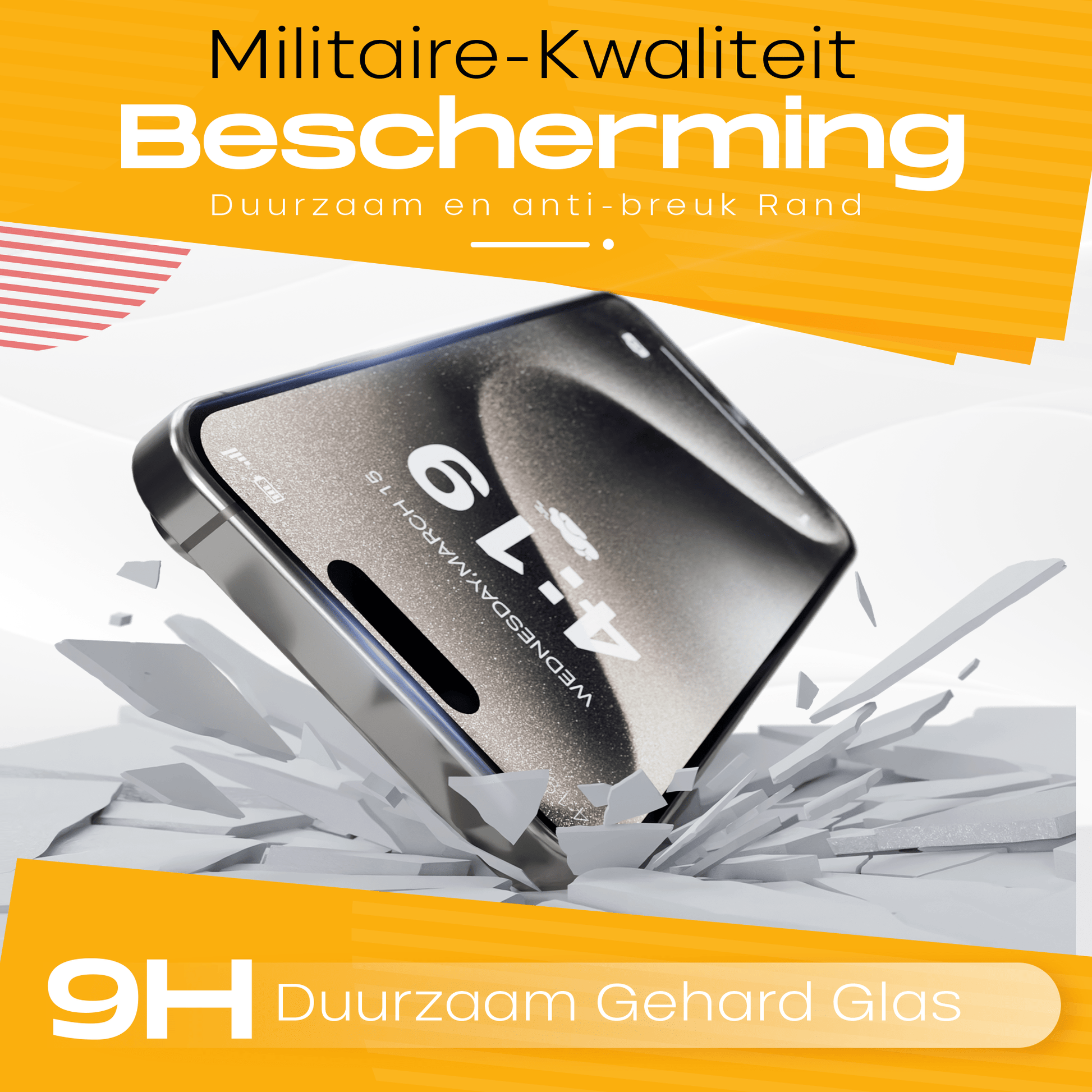 Solutionss4 Screenprotector voor iPhone 15 Pro – Case Vriendelijk - mijnhoesjesSolutionss4 Screenprotector voor iPhone 15 Pro – Case Vriendelijk