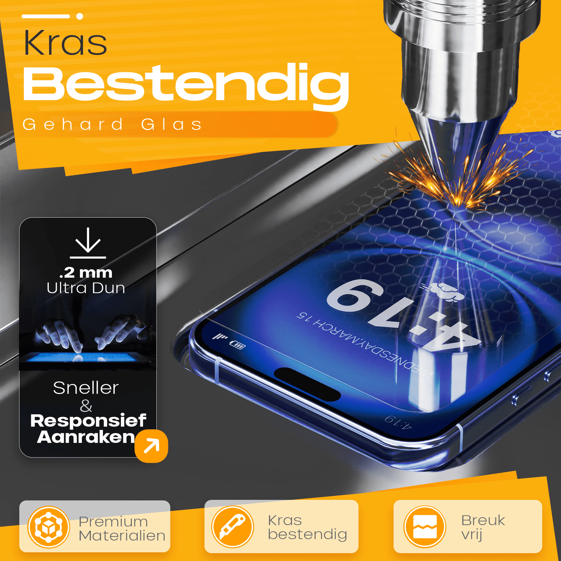 Solutionss4 Screenprotector voor iPhone 16 – Case Vriendelijk - mijnhoesjesSolutionss4 Screenprotector voor iPhone 16 – Case Vriendelijk