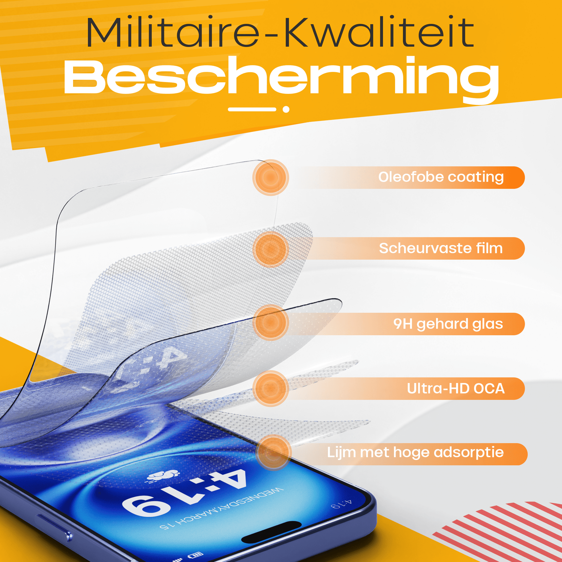 Solutionss4 Screenprotector voor iPhone 16 – Case Vriendelijk - mijnhoesjesSolutionss4 Screenprotector voor iPhone 16 – Case Vriendelijk