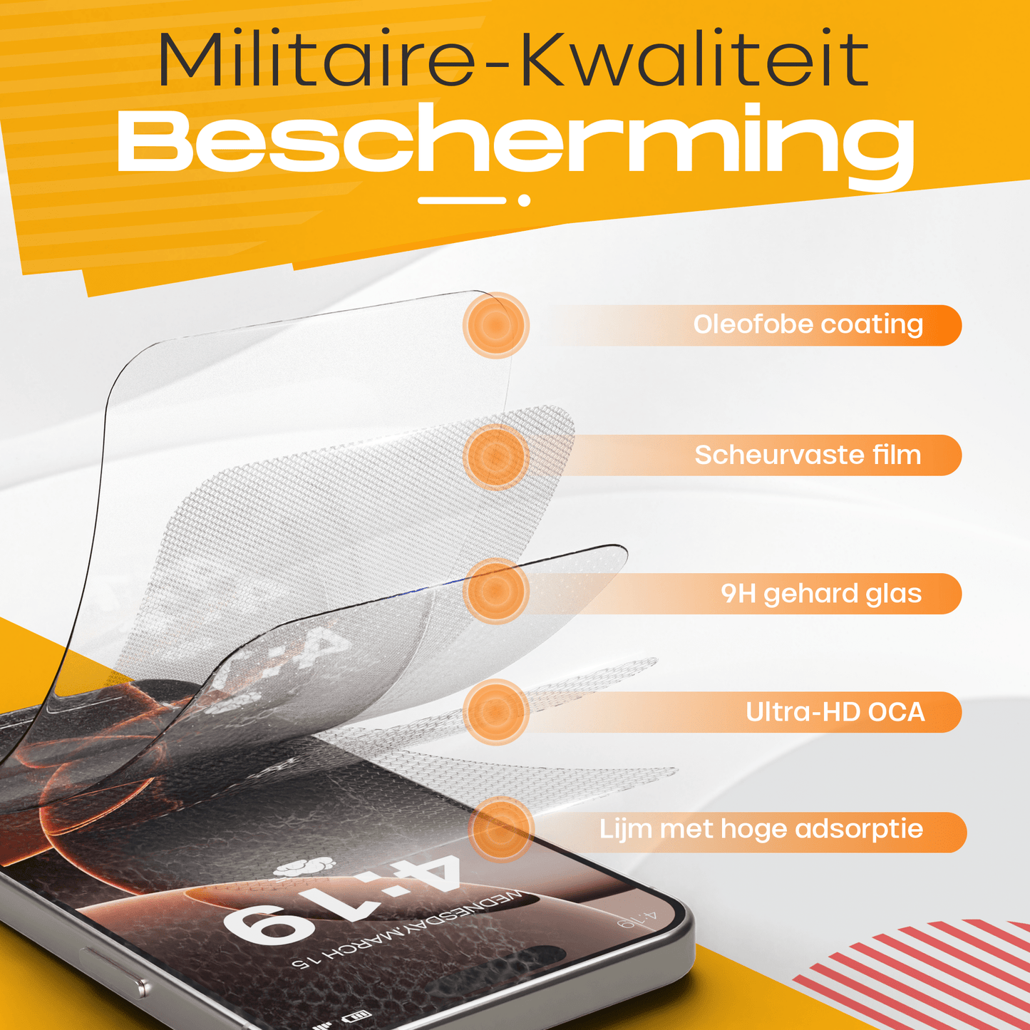 Solutionss4 Screenprotector voor iPhone 16 Pro – Case Vriendelijk - mijnhoesjesSolutionss4 Screenprotector voor iPhone 16 Pro – Case Vriendelijk