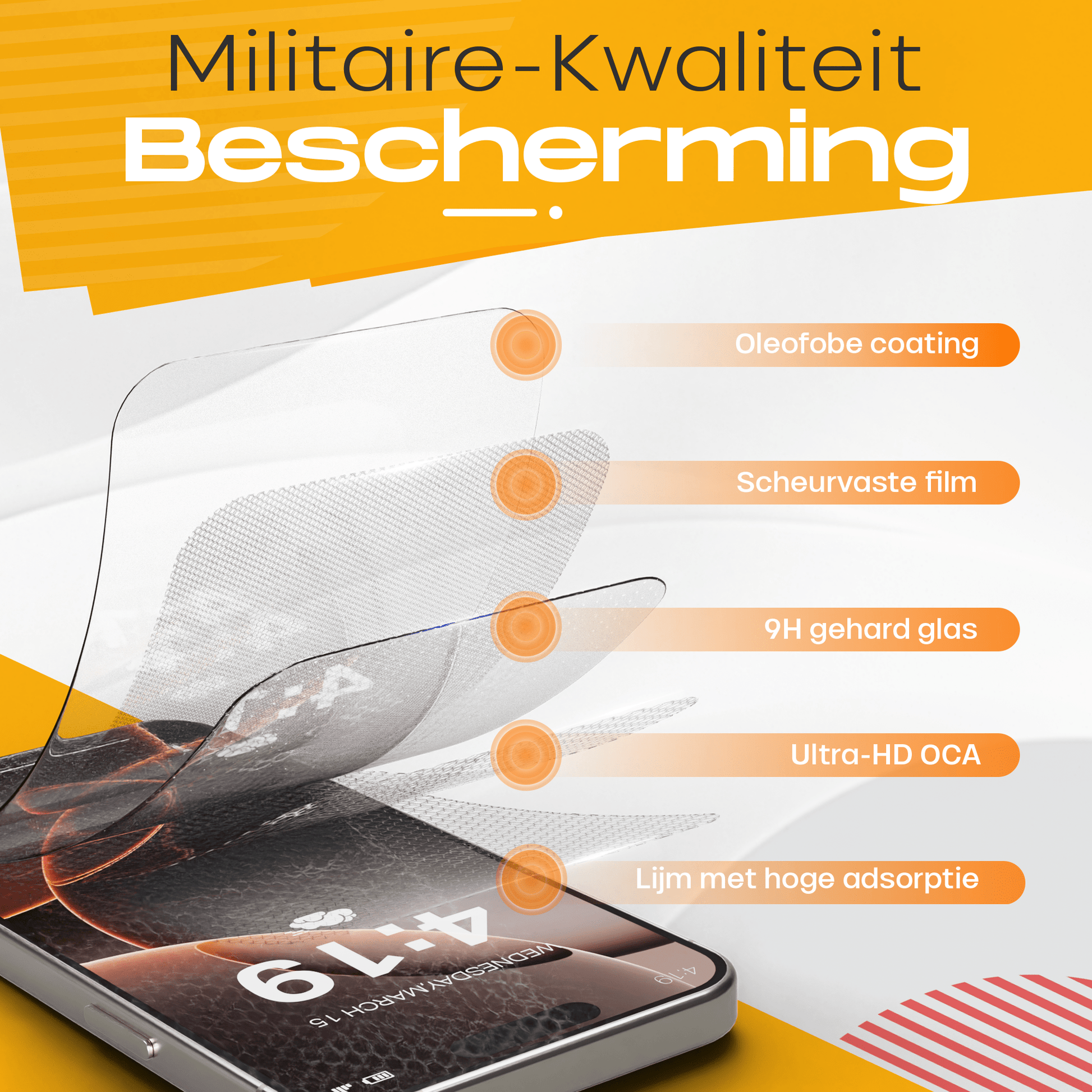 Solutionss4 Screenprotector voor iPhone 16 Pro – Case Vriendelijk - mijnhoesjesSolutionss4 Screenprotector voor iPhone 16 Pro – Case Vriendelijk
