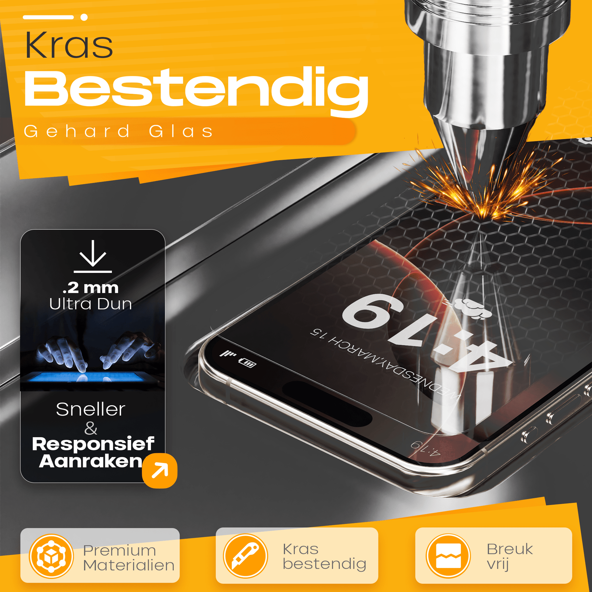 Solutionss4 Screenprotector voor iPhone 16 Pro – Case Vriendelijk - mijnhoesjesSolutionss4 Screenprotector voor iPhone 16 Pro – Case Vriendelijk