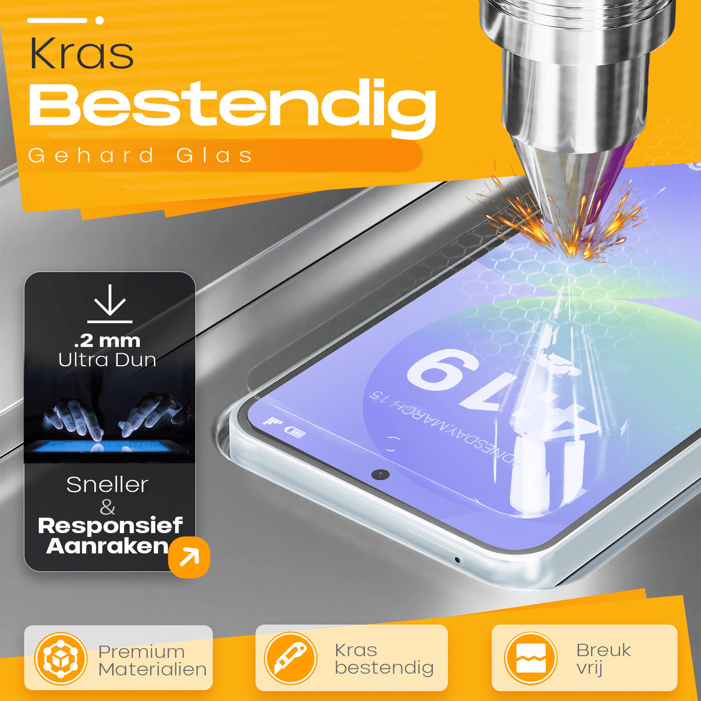 Solutionss4 Screenprotector voor Samsung Galaxy A36 – Case Vriendelijk - mijnhoesjesSolutionss4 Screenprotector voor Samsung Galaxy A36 – Case Vriendelijk
