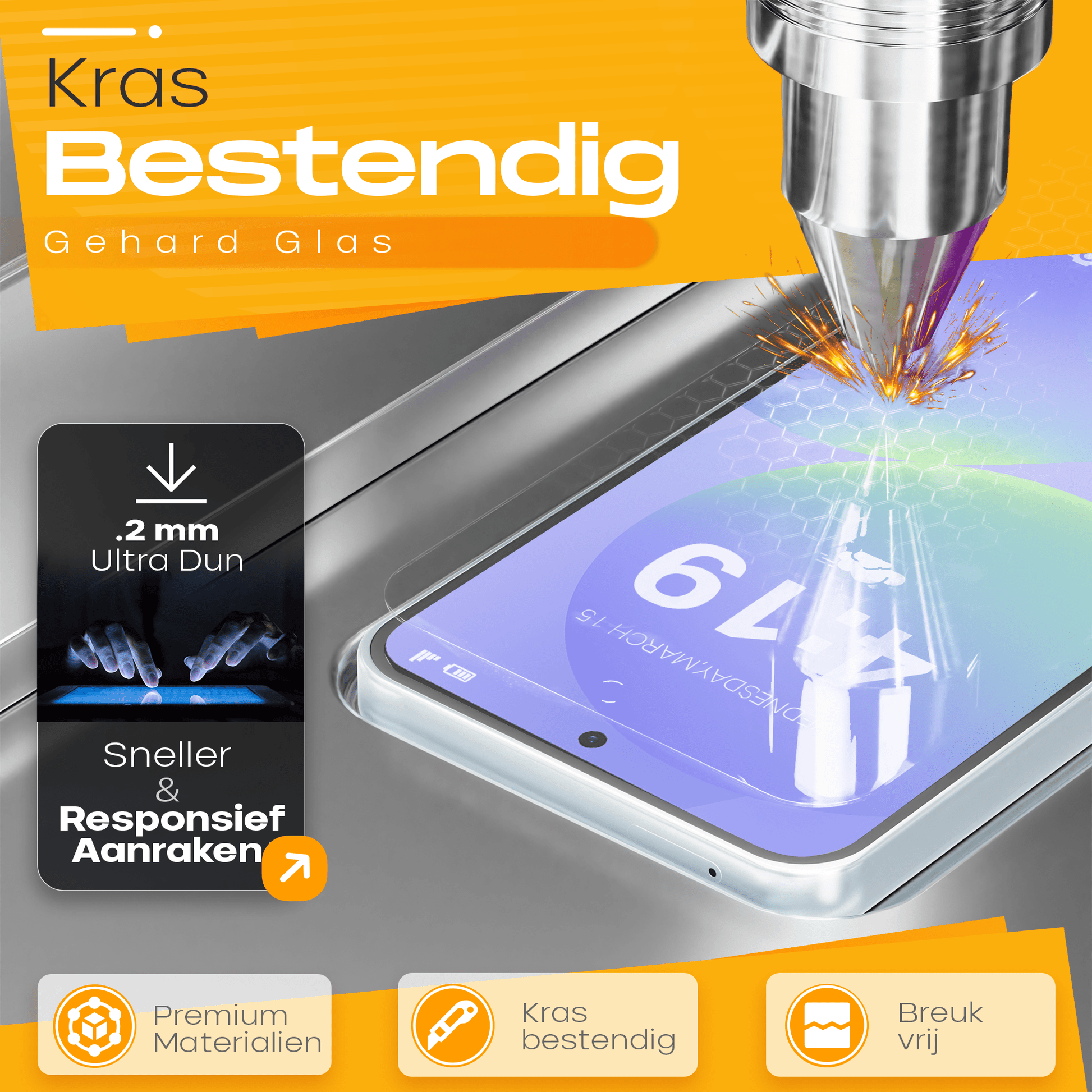 Solutionss4 Screenprotector voor Samsung Galaxy A36 – Case Vriendelijk - mijnhoesjesSolutionss4 Screenprotector voor Samsung Galaxy A36 – Case Vriendelijk