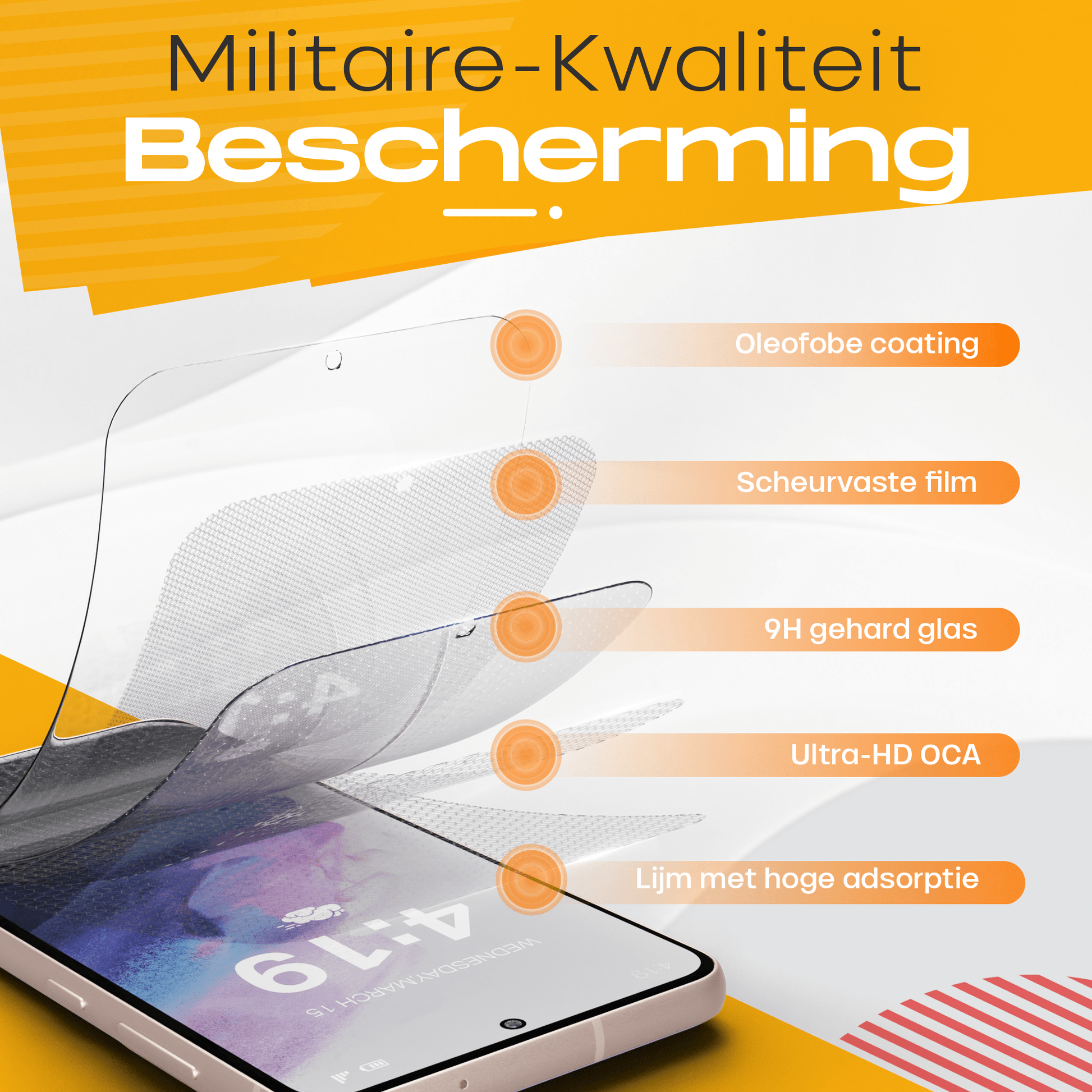 Solutionss4 Screenprotector voor Samsung Galaxy S21 – Case Vriendelijk - mijnhoesjesSolutionss4 Screenprotector voor Samsung Galaxy S21 – Case Vriendelijk