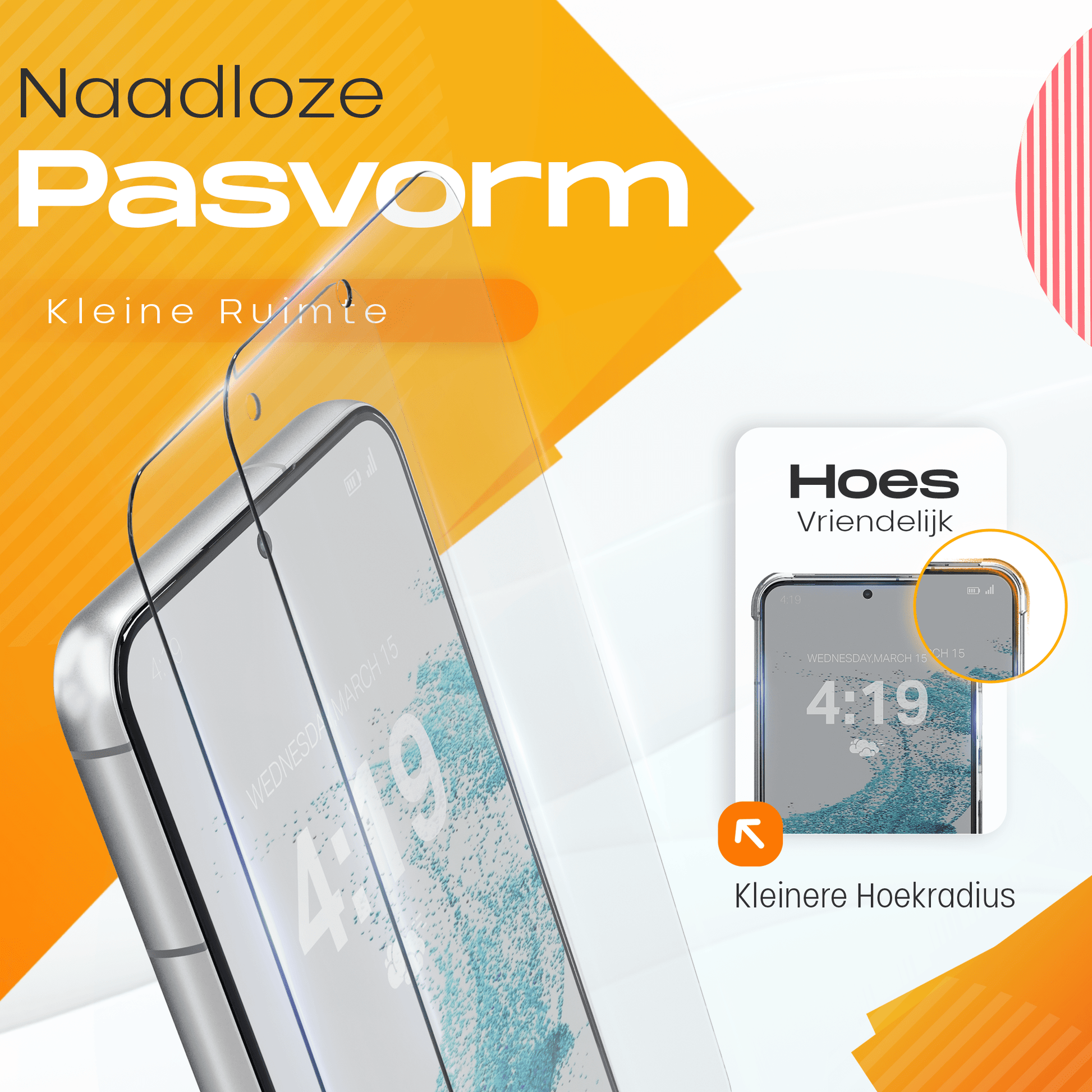 Solutionss4 Screenprotector voor Samsung Galaxy S22 – Case Vriendelijk - mijnhoesjesSolutionss4 Screenprotector voor Samsung Galaxy S22 – Case Vriendelijk
