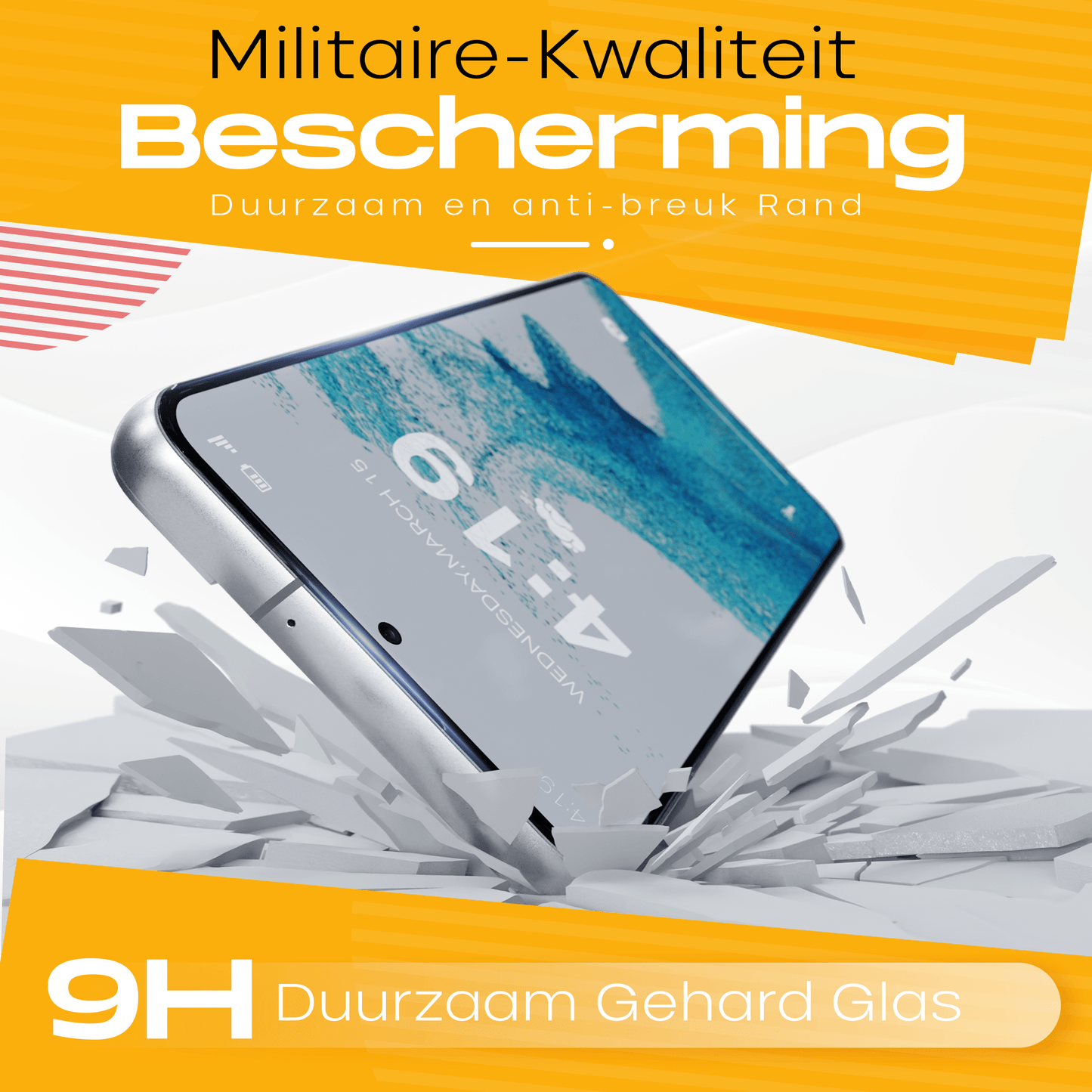 Solutionss4 Screenprotector voor Samsung Galaxy S22 – Case Vriendelijk - mijnhoesjesSolutionss4 Screenprotector voor Samsung Galaxy S22 – Case Vriendelijk