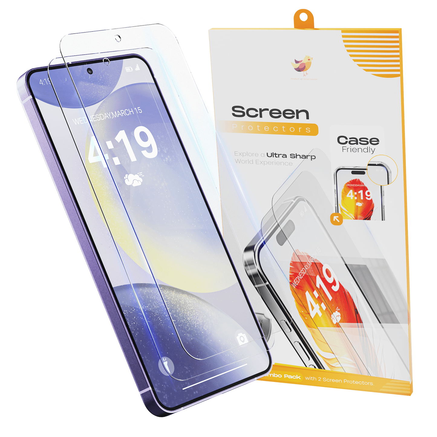 Solutionss4 Screenprotector voor Samsung Galaxy S24 – Case Vriendelijk - mijnhoesjesSolutionss4 Screenprotector voor Samsung Galaxy S24 – Case Vriendelijk