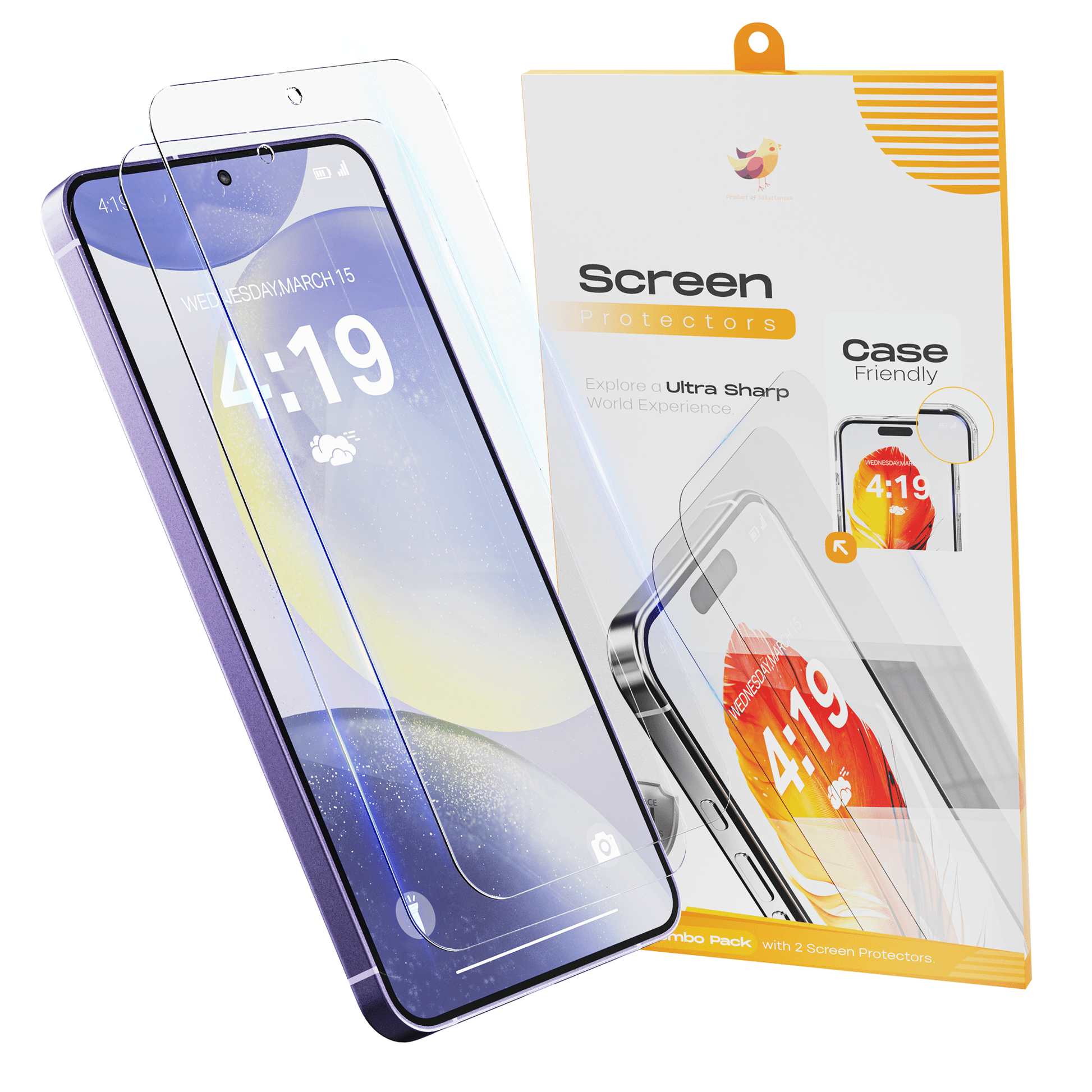 Solutionss4 Screenprotector voor Samsung Galaxy S24 – Case Vriendelijk - mijnhoesjesSolutionss4 Screenprotector voor Samsung Galaxy S24 – Case Vriendelijk